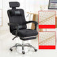 Modern Style Executive Chair High Back Office Chair with Adjustable Arms Black With Footrest Latex Clearhalo 'furn' 'furn_office_chair' 'Furniture' 'furniture_office_chair' 'Office Chairs' 'Office Furniture' 'office_chair' 4992706