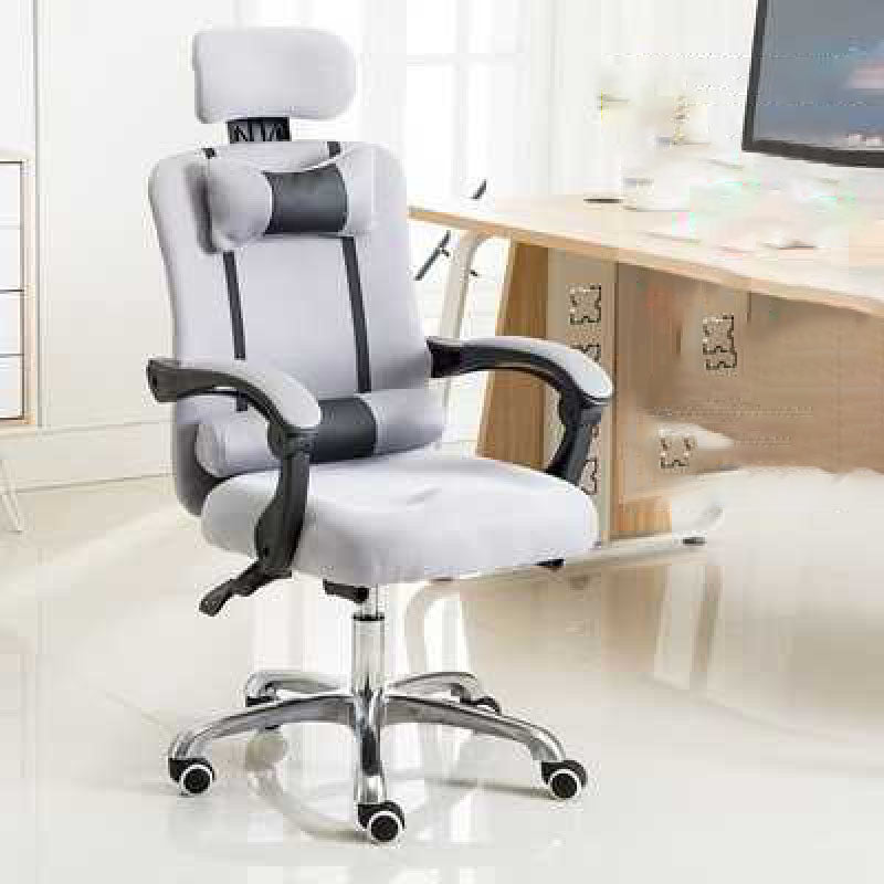 Modern Style Executive Chair High Back Office Chair with Adjustable Arms Gray Without Footrest Sponge Clearhalo 'furn' 'furn_office_chair' 'Furniture' 'furniture_office_chair' 'Office Chairs' 'Office Furniture' 'office_chair' 4992708