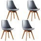 Modern Nylon Conference Chair with Low and Swivel Back Home Office Chair Grey Set of 4 Clearhalo 'Furniture' 'furniture_office_chair' 'Office Chairs' 'Office Furniture' 'office_chair' 4992718
