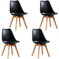 Modern Nylon Conference Chair with Low and Swivel Back Home Office Chair Black Set of 4 Clearhalo 'Furniture' 'furniture_office_chair' 'Office Chairs' 'Office Furniture' 'office_chair' 4992723