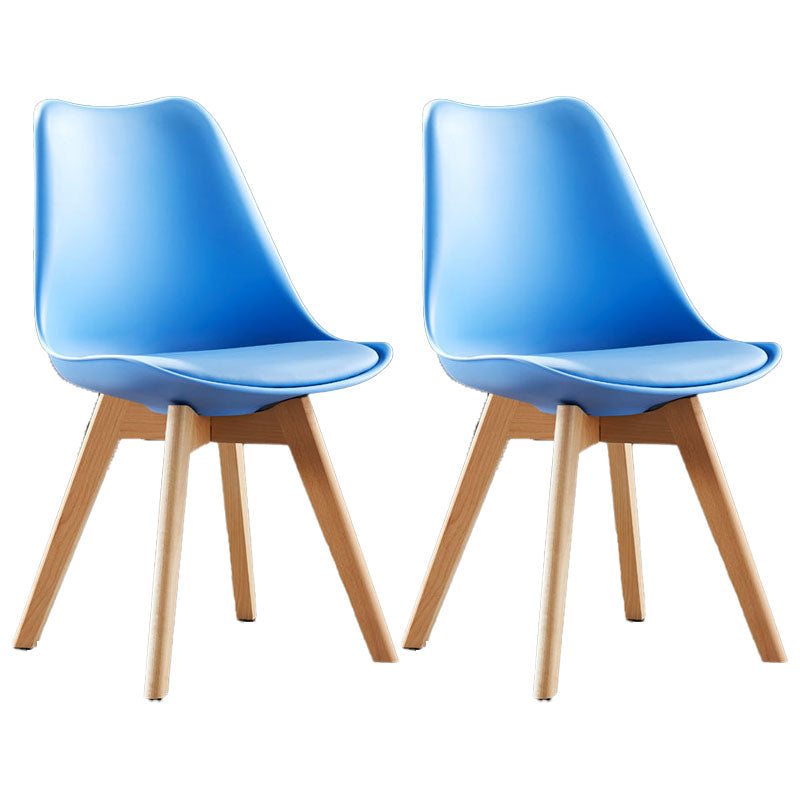 Modern Nylon Conference Chair with Low and Swivel Back Home Office Chair Blue Set of 2 Clearhalo 'Furniture' 'furniture_office_chair' 'Office Chairs' 'Office Furniture' 'office_chair' 4992728