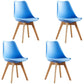 Modern Nylon Conference Chair with Low and Swivel Back Home Office Chair Blue Set of 4 Clearhalo 'Furniture' 'furniture_office_chair' 'Office Chairs' 'Office Furniture' 'office_chair' 4992730