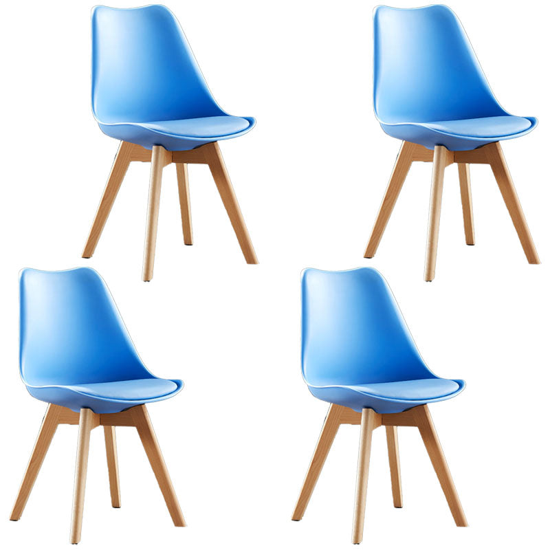Modern Nylon Conference Chair with Low and Swivel Back Home Office Chair Blue Set of 4 Clearhalo 'Furniture' 'furniture_office_chair' 'Office Chairs' 'Office Furniture' 'office_chair' 4992730