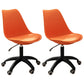 Modern Nylon Conference Chair with Low and Swivel Back Home Office Chair Orange Set of 2 Clearhalo 'Furniture' 'furniture_office_chair' 'Office Chairs' 'Office Furniture' 'office_chair' 4992734
