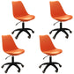 Modern Nylon Conference Chair with Low and Swivel Back Home Office Chair Orange Set of 4 Clearhalo 'Furniture' 'furniture_office_chair' 'Office Chairs' 'Office Furniture' 'office_chair' 4992736