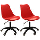 Modern Nylon Conference Chair with Low and Swivel Back Home Office Chair Red Set of 2 Clearhalo 'Furniture' 'furniture_office_chair' 'Office Chairs' 'Office Furniture' 'office_chair' 4992739