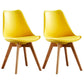 Modern Nylon Conference Chair with Low and Swivel Back Home Office Chair Yellow Set of 2 Clearhalo 'Furniture' 'furniture_office_chair' 'Office Chairs' 'Office Furniture' 'office_chair' 4992744