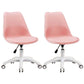 Modern Nylon Conference Chair with Low and Swivel Back Home Office Chair Pink Set of 2 Clearhalo 'Furniture' 'furniture_office_chair' 'Office Chairs' 'Office Furniture' 'office_chair' 4992747