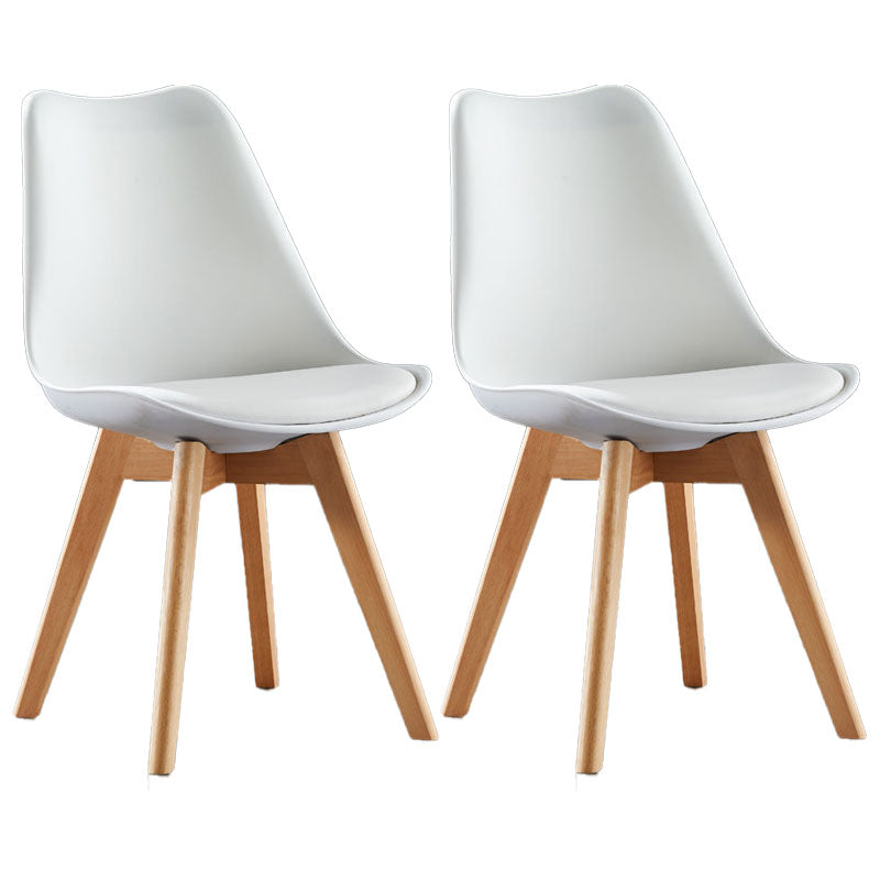 Modern Nylon Conference Chair with Low and Swivel Back Home Office Chair White Set of 2 Clearhalo 'Furniture' 'furniture_office_chair' 'Office Chairs' 'Office Furniture' 'office_chair' 4992750
