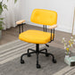 Black Frame Modern Desk Chair with Mid Back Swivel Office Chair with Wheels Yellow With Arms 1 Piece Clearhalo 'furn' 'furn_office_chair' 'Furniture' 'furniture_office_chair' 'Office Chairs' 'Office Furniture' 'office_chair' 4992760