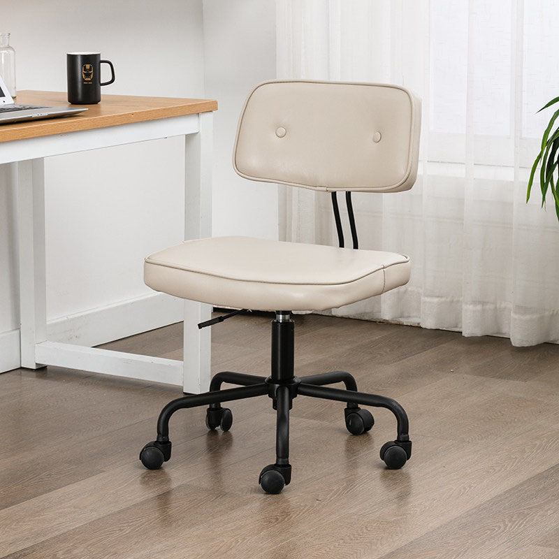Black Frame Modern Desk Chair with Mid Back Swivel Office Chair with Wheels Clearhalo 'furn' 'furn_office_chair' 'Furniture' 'furniture_office_chair' 'Office Chairs' 'Office Furniture' 'office_chair' 4992771