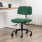 Black Frame Modern Desk Chair with Mid Back Swivel Office Chair with Wheels Green Armless 1 Piece Clearhalo 'furn' 'furn_office_chair' 'Furniture' 'furniture_office_chair' 'Office Chairs' 'Office Furniture' 'office_chair' 4992796