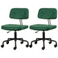 Black Frame Modern Desk Chair with Mid Back Swivel Office Chair with Wheels Green Armless 2 Piece Set Clearhalo 'furn' 'furn_office_chair' 'Furniture' 'furniture_office_chair' 'Office Chairs' 'Office Furniture' 'office_chair' 4992797