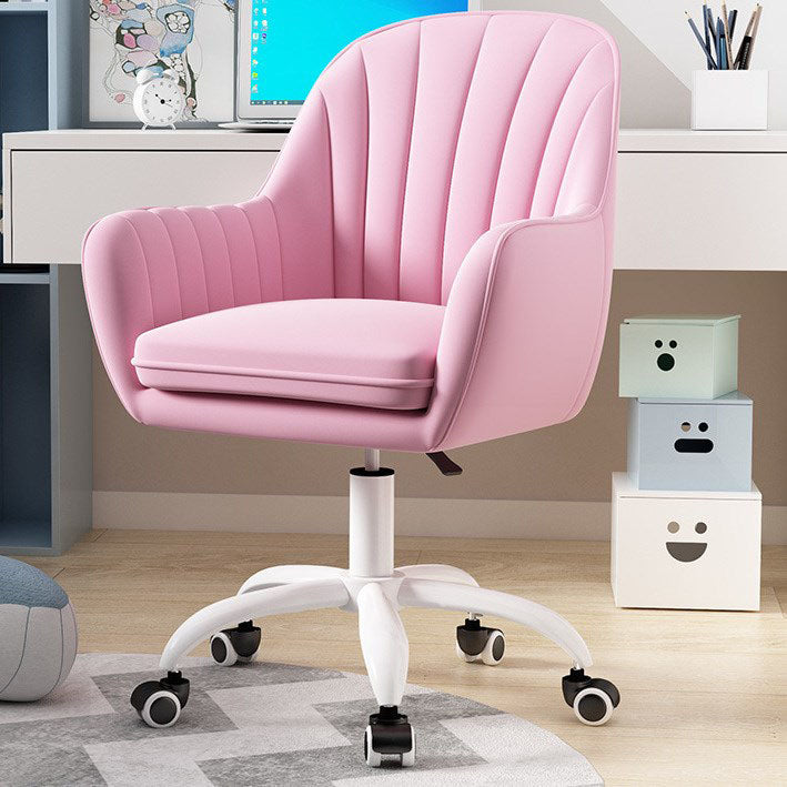 Contemporary Slide Mid Back Desk Chair Ergonomic Fixed Arms Office Chair Clearhalo 'furn' 'furn_office_chair' 'Furniture' 'furniture_office_chair' 'Office Chairs' 'Office Furniture' 'office_chair' 4992800