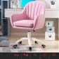 Contemporary Slide Mid Back Desk Chair Ergonomic Fixed Arms Office Chair Peach Nylon Clearhalo 'furn' 'furn_office_chair' 'Furniture' 'furniture_office_chair' 'Office Chairs' 'Office Furniture' 'office_chair' 4992802
