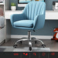 Contemporary Slide Mid Back Desk Chair Ergonomic Fixed Arms Office Chair Lake Blue Steel Clearhalo 'furn' 'furn_office_chair' 'Furniture' 'furniture_office_chair' 'Office Chairs' 'Office Furniture' 'office_chair' 4992811