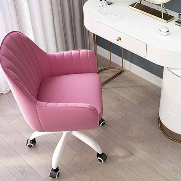 Contemporary Slide Mid Back Desk Chair Ergonomic Fixed Arms Office Chair Clearhalo 'furn' 'furn_office_chair' 'Furniture' 'furniture_office_chair' 'Office Chairs' 'Office Furniture' 'office_chair' 4992819