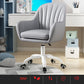 Contemporary Slide Mid Back Desk Chair Ergonomic Fixed Arms Office Chair Light Gray Nylon Clearhalo 'furn' 'furn_office_chair' 'Furniture' 'furniture_office_chair' 'Office Chairs' 'Office Furniture' 'office_chair' 4992826
