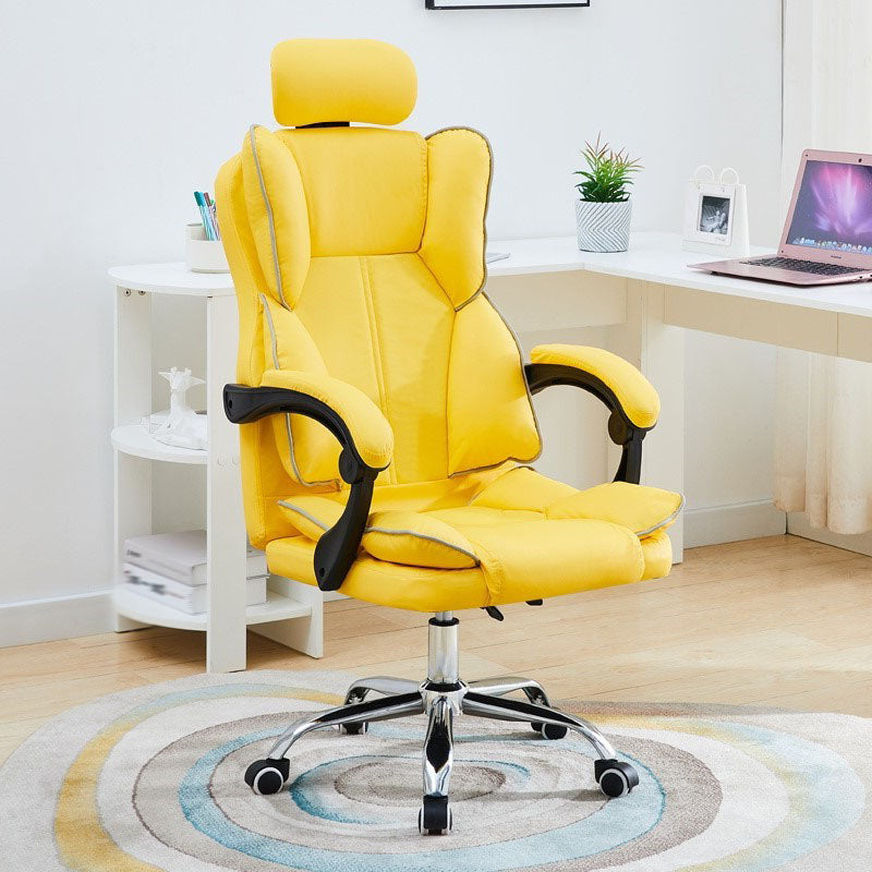High Back Desk Chair Contemporary Ergonomic Fixed Arms Office Chair with Headrest Clearhalo 'furn' 'furn_office_chair' 'Furniture' 'furniture_office_chair' 'Office Chairs' 'Office Furniture' 'office_chair' 4992840