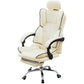 High Back Desk Chair Contemporary Ergonomic Fixed Arms Office Chair with Headrest White With Footrest Sponge Clearhalo 'furn' 'furn_office_chair' 'Furniture' 'furniture_office_chair' 'Office Chairs' 'Office Furniture' 'office_chair' 4992845