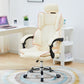 High Back Desk Chair Contemporary Ergonomic Fixed Arms Office Chair with Headrest Off-White Without Footrest Sponge Clearhalo 'furn' 'furn_office_chair' 'Furniture' 'furniture_office_chair' 'Office Chairs' 'Office Furniture' 'office_chair' 4992866