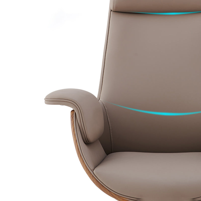 Modern Style Executive Chair Leather Office Chair with Fixed Arms Clearhalo 'furn' 'furn_office_chair' 'Furniture' 'furniture_office_chair' 'Office Chairs' 'Office Furniture' 'office_chair' 4992928