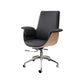 Modern Style Executive Chair Leather Office Chair with Fixed Arms Clearhalo 'furn' 'furn_office_chair' 'Furniture' 'furniture_office_chair' 'Office Chairs' 'Office Furniture' 'office_chair' 4992932
