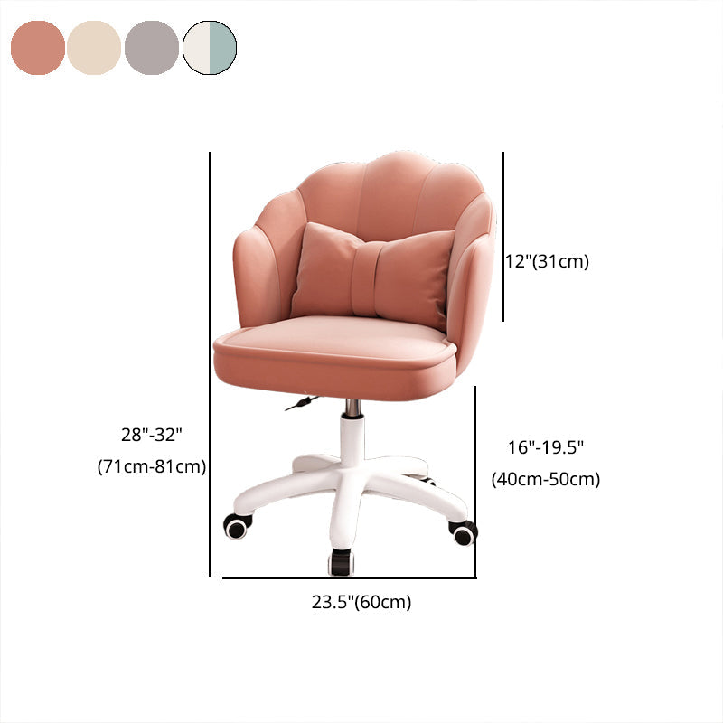 Faux Leather Desk Chair Contemporary Pillow Included Office Chair with Wheels Clearhalo 'furn' 'furn_office_chair' 'Furniture' 'furniture_office_chair' 'Office Chairs' 'Office Furniture' 'office_chair' 4993003