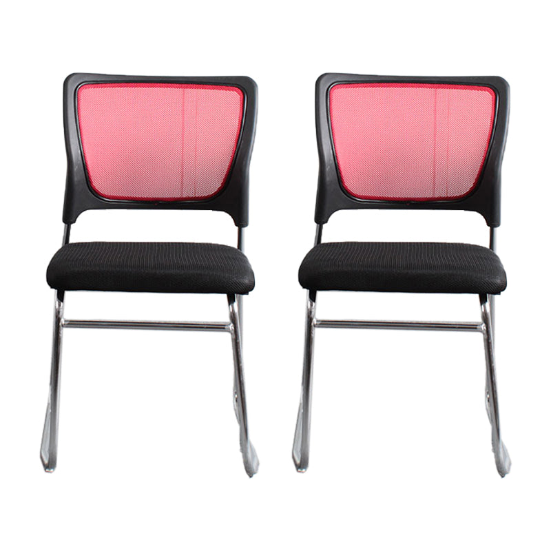 Modern Green Metal Desk Chair with Mid Back Home Office Chair Red 2 Piece Set Clearhalo 'furn' 'furn_office_chair' 'Furniture' 'furniture_office_chair' 'Office Chairs' 'Office Furniture' 'office_chair' 4993080