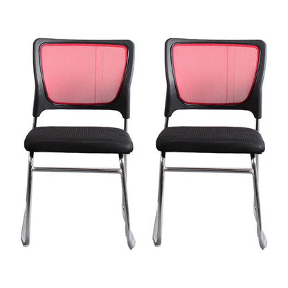 Modern Green Metal Desk Chair with Mid Back Home Office Chair Red 2 Piece Set Clearhalo 'furn' 'furn_office_chair' 'Furniture' 'furniture_office_chair' 'Office Chairs' 'Office Furniture' 'office_chair' 4993080