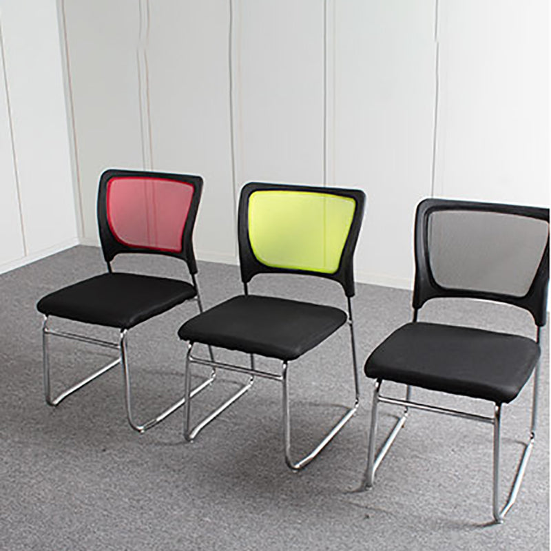 Modern Green Metal Desk Chair with Mid Back Home Office Chair Clearhalo 'furn' 'furn_office_chair' 'Furniture' 'furniture_office_chair' 'Office Chairs' 'Office Furniture' 'office_chair' 4993082