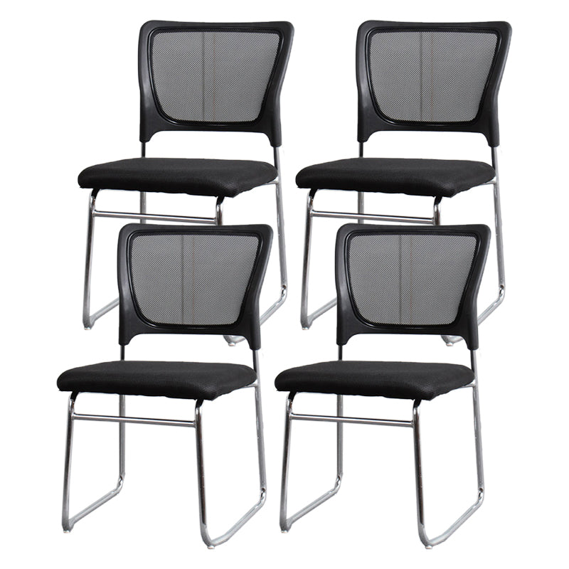 Modern Green Metal Desk Chair with Mid Back Home Office Chair Black 4 Piece Set Clearhalo 'furn' 'furn_office_chair' 'Furniture' 'furniture_office_chair' 'Office Chairs' 'Office Furniture' 'office_chair' 4993087