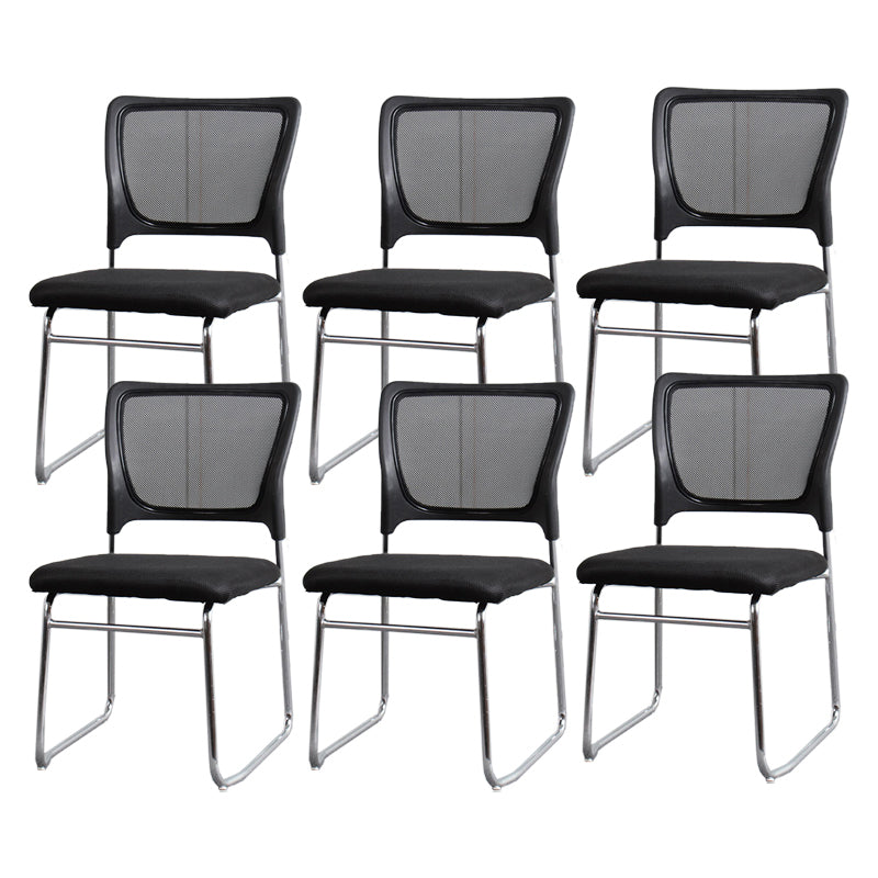 Modern Green Metal Desk Chair with Mid Back Home Office Chair Black 6 Piece Set Clearhalo 'furn' 'furn_office_chair' 'Furniture' 'furniture_office_chair' 'Office Chairs' 'Office Furniture' 'office_chair' 4993089