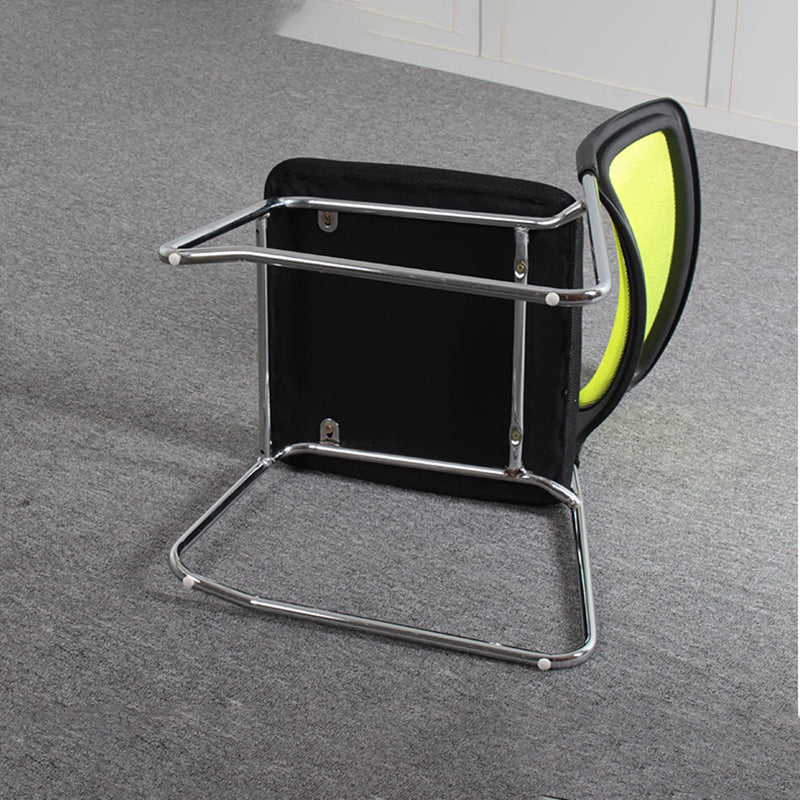 Modern Green Metal Desk Chair with Mid Back Home Office Chair Clearhalo 'furn' 'furn_office_chair' 'Furniture' 'furniture_office_chair' 'Office Chairs' 'Office Furniture' 'office_chair' 4993090