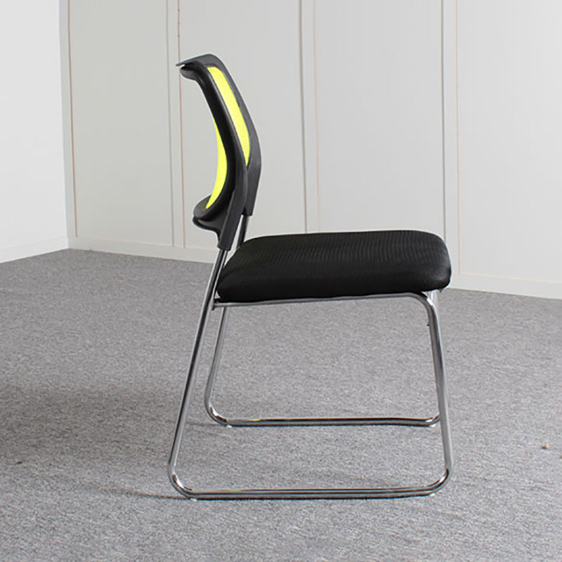 Modern Green Metal Desk Chair with Mid Back Home Office Chair Clearhalo 'furn' 'furn_office_chair' 'Furniture' 'furniture_office_chair' 'Office Chairs' 'Office Furniture' 'office_chair' 4993094