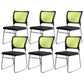 Modern Green Metal Desk Chair with Mid Back Home Office Chair Green 6 Piece Set Clearhalo 'furn' 'furn_office_chair' 'Furniture' 'furniture_office_chair' 'Office Chairs' 'Office Furniture' 'office_chair' 4993095