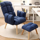 Modern Computer Chair Home Office Chair with Adjustable Back Height Blue With Footrest Clearhalo 'furn' 'furn_office_chair' 'Furniture' 'furniture_office_chair' 'Office Chairs' 'Office Furniture' 'office_chair' 4993119
