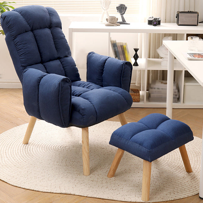 Modern Computer Chair Home Office Chair with Adjustable Back Height Blue With Footrest Clearhalo 'furn' 'furn_office_chair' 'Furniture' 'furniture_office_chair' 'Office Chairs' 'Office Furniture' 'office_chair' 4993119