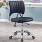 Modern Style Task Chair Mid-Back Ergonomic Armless Office Chair Matt Black 1 Piece Casters Included Clearhalo 'furn' 'furn_office_chair' 'Furniture' 'furniture_office_chair' 'Office Chairs' 'Office Furniture' 'office_chair' 4993149