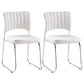 Modern Style Task Chair Mid-Back Ergonomic Armless Office Chair White 2 Piece Set Casters Not Included Clearhalo 'furn' 'furn_office_chair' 'Furniture' 'furniture_office_chair' 'Office Chairs' 'Office Furniture' 'office_chair' 4993159