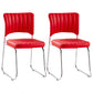 Modern Style Task Chair Mid-Back Ergonomic Armless Office Chair Red 2 Piece Set Casters Not Included Clearhalo 'furn' 'furn_office_chair' 'Furniture' 'furniture_office_chair' 'Office Chairs' 'Office Furniture' 'office_chair' 4993162