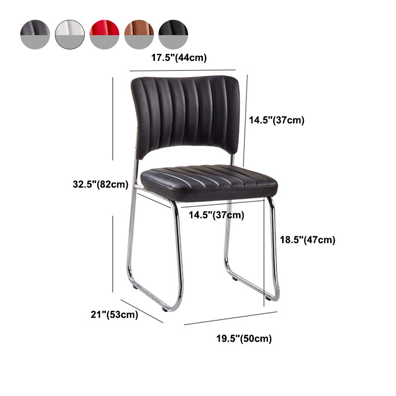 Modern Style Task Chair Mid-Back Ergonomic Armless Office Chair Clearhalo 'furn' 'furn_office_chair' 'Furniture' 'furniture_office_chair' 'Office Chairs' 'Office Furniture' 'office_chair' 4993170