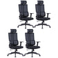 High Back Mesh Desk Chair Modern Slide Office Chair with Wheels Black 4 Piece Set With Headrest Clearhalo 'furn' 'furn_office_chair' 'Furniture' 'furniture_office_chair' 'Office Chairs' 'Office Furniture' 'office_chair' 4993175