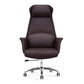 Modern Leather Executive Chair Ergonomic Adjustable Swivel Office Chair Coffee With Headrest Clearhalo 'furn' 'furn_office_chair' 'Furniture' 'furniture_office_chair' 'Office Chairs' 'Office Furniture' 'office_chair' 4993214