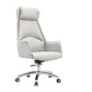 Modern Leather Executive Chair Ergonomic Adjustable Swivel Office Chair White With Headrest Clearhalo 'furn' 'furn_office_chair' 'Furniture' 'furniture_office_chair' 'Office Chairs' 'Office Furniture' 'office_chair' 4993224