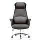 Modern Leather Executive Chair Ergonomic Adjustable Swivel Office Chair Gray With Headrest Clearhalo 'furn' 'furn_office_chair' 'Furniture' 'furniture_office_chair' 'Office Chairs' 'Office Furniture' 'office_chair' 4993235