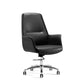 Modern Leather Executive Chair Ergonomic Adjustable Swivel Office Chair Black Without Headrest Clearhalo 'furn' 'furn_office_chair' 'Furniture' 'furniture_office_chair' 'Office Chairs' 'Office Furniture' 'office_chair' 4993236