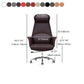Modern Leather Executive Chair Ergonomic Adjustable Swivel Office Chair Clearhalo 'furn' 'furn_office_chair' 'Furniture' 'furniture_office_chair' 'Office Chairs' 'Office Furniture' 'office_chair' 4993239