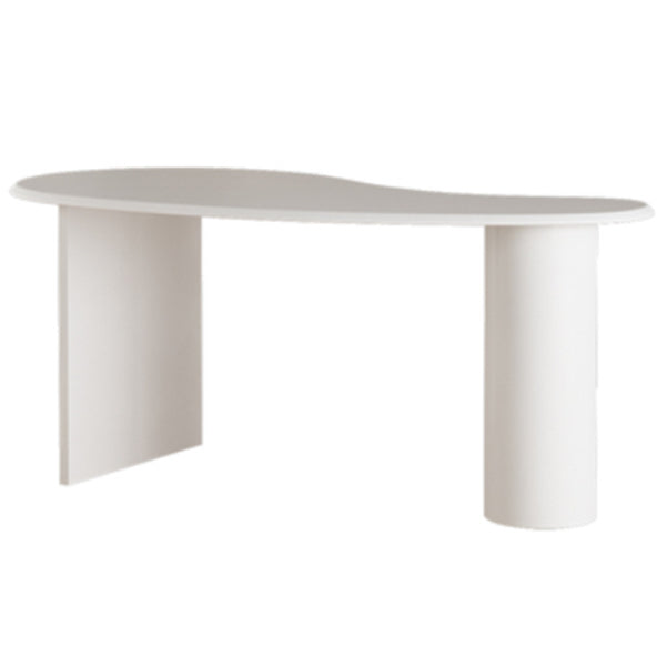 Solid Wood Writing Desk Industrial Style Pedestal Base Office Desk White Right Hand Return Clearhalo 'furn' 'furn_office_desk' 'Furniture' 'furniture_office_desk' 'Office Desks' 'Office Furniture' 'office_desk' 4993265