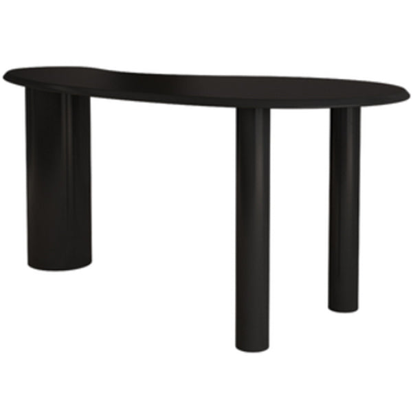 Solid Wood Writing Desk Industrial Style Pedestal Base Office Desk Textured Black Left Hand Return Clearhalo 'furn' 'furn_office_desk' 'Furniture' 'furniture_office_desk' 'Office Desks' 'Office Furniture' 'office_desk' 4993267